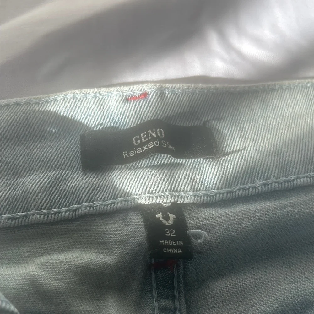 Men's Light Gray Straight Jeans